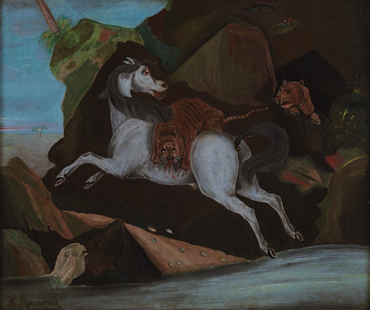 Tiger Attacking a Horse, Henri Rousseau (1908)