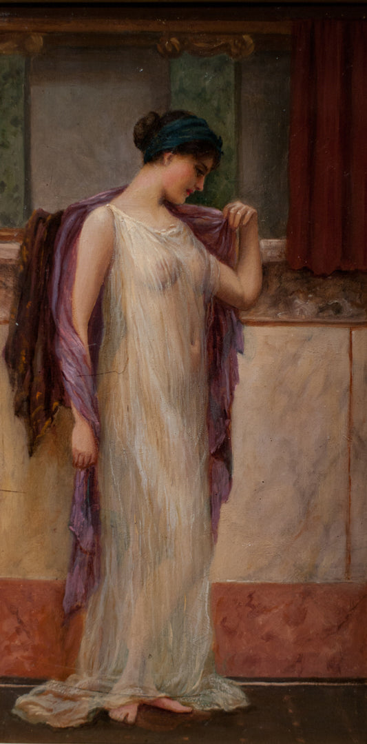 Lawrence Alma-Tadema, In the Tepidarium (1881), classical female figure