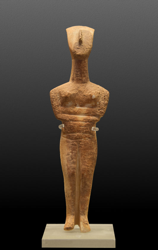 Cycladic marble figurine, c. 2700-2400 BCE, National Archaeological Museum, Athens