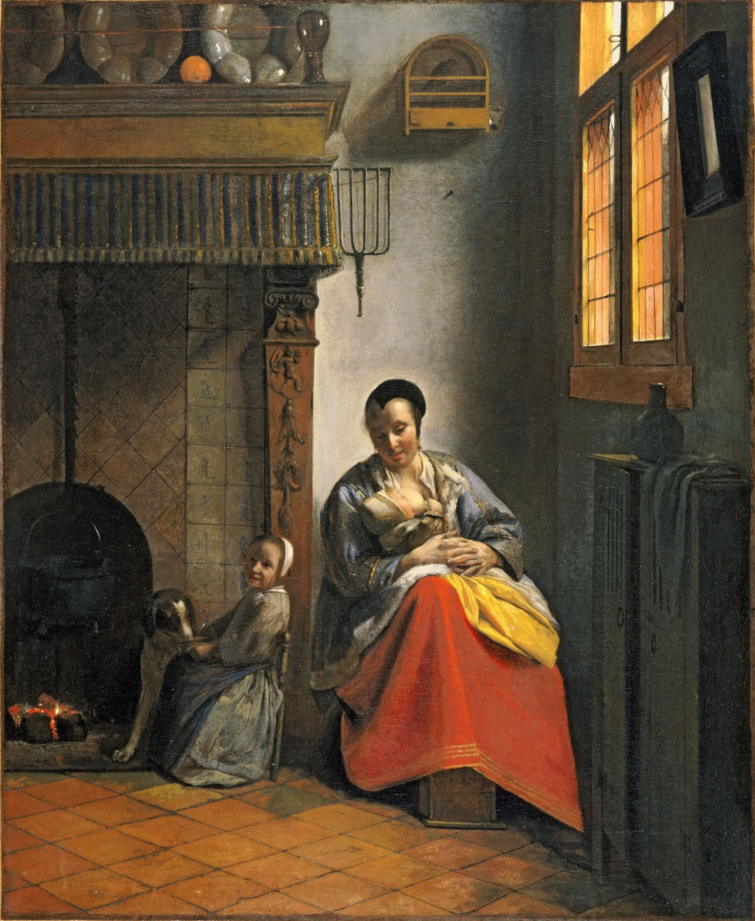 Pieter de Hooch, Dutch interior with woman (17th c.)